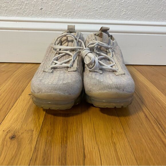 Women 7.5 - Nike Air VaporMax 2021 Flyknit Oatmeal Cream/White DC9454-101 - Picture 6 of 6